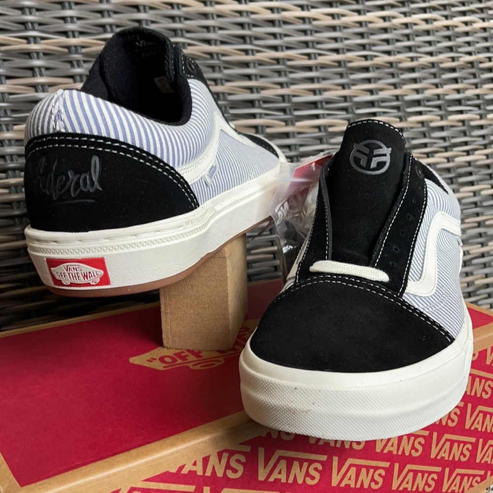 Vans Bmx Old Skool Federal Black/Bl Pinstripe MEN`S - Picture 10 of 16